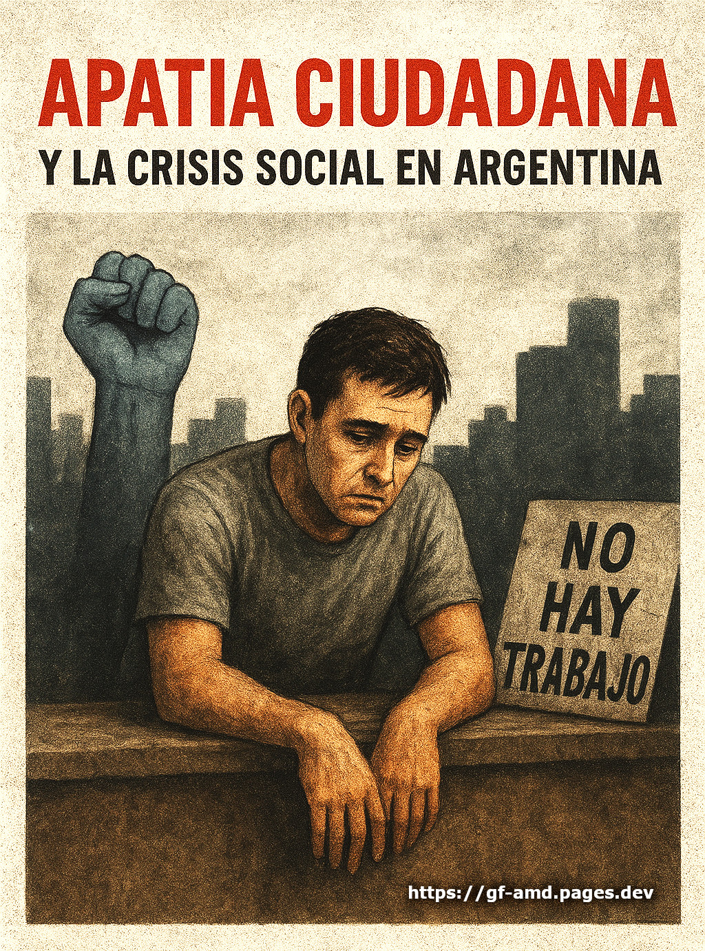 Ilustración sobre la apatía en la sociedad.