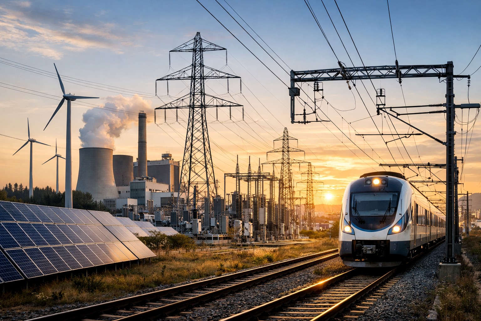 Imagen representativa de las estructuras sw trasnporte en trenes electricos